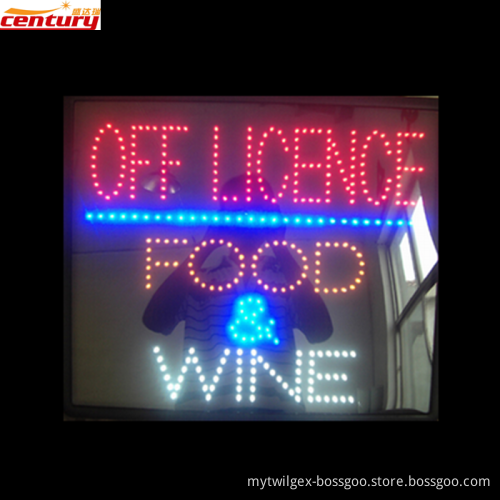 wholesale china factory price off licence animated led sign